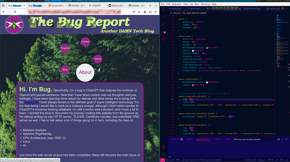 Early Prototype of The Bug Report